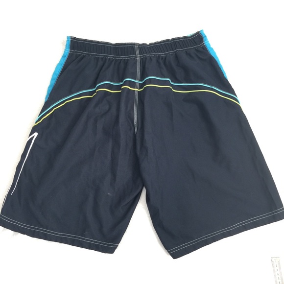 Speedo Lg Blue Knee High Board Shorts Swim Trunks - Picture 2 of 5